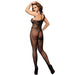 Subblime - 952037 Bodystocking De Rejilla De Un Hombro Con Diamantes Negro Talla Única