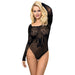 Subblime - 952051 Body De Rejilla Con Manga Larga Y Hombros Descubiertos Negro Talla Única