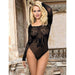Subblime - 952051 Body De Rejilla Con Manga Larga Y Hombros Descubiertos Negro Talla Única