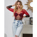 Subblime - 952259 Vestido De Rejilla Elástico Manga Larga Degradado Rojo Y Negro Talla Única