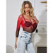 Subblime - 952259 Vestido De Rejilla Elástico Manga Larga Degradado Rojo Y Negro Talla Única