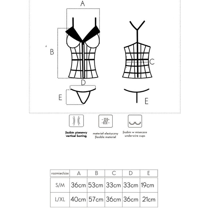 Livco Corsetti Fashion - Laura Lc 20215 Corset + Tanga S/m