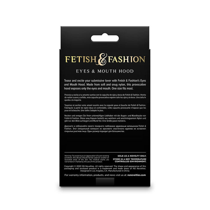 Ns Novelties - Fetish & Fashion Pasamontañas Apertura De Ojos Y Boca Nylon Negro