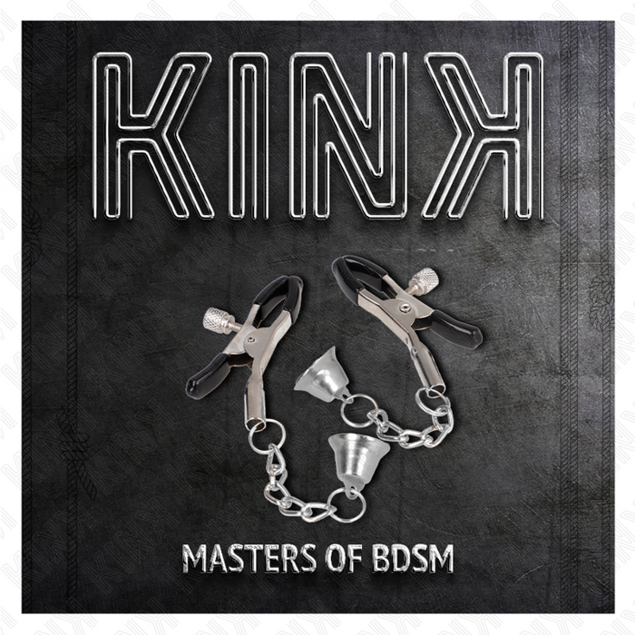 Kink - Pinzas Para Pezones Con Colgante De Campana Plateado 6 Cm