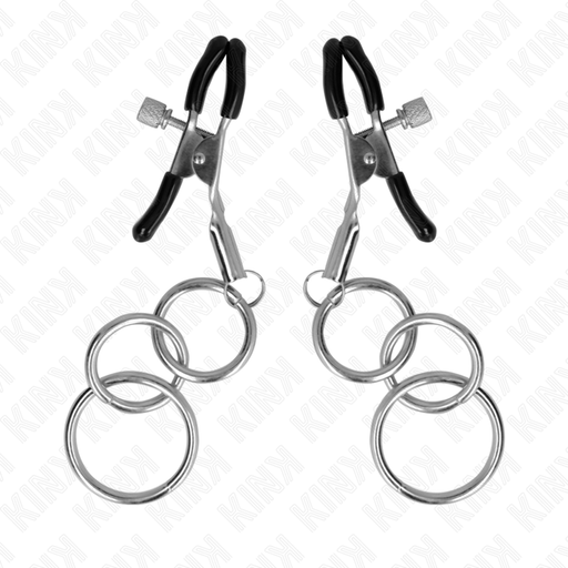 Kink - Pinzas Para Pezones Con 3 Aros 6 Cm
