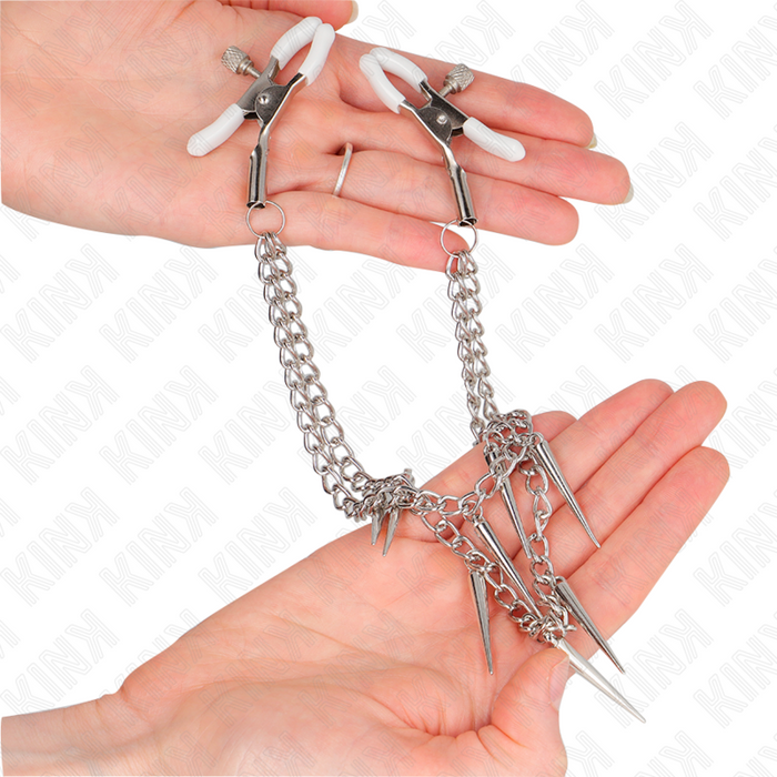 Kink - Pinzas Para Pezones Con Cadena De Púas 30 Cm