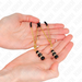 Kink - Pinzas Para Pezones Dorada Fina Con Triple Bola De Vidrio Negro 7 Cm