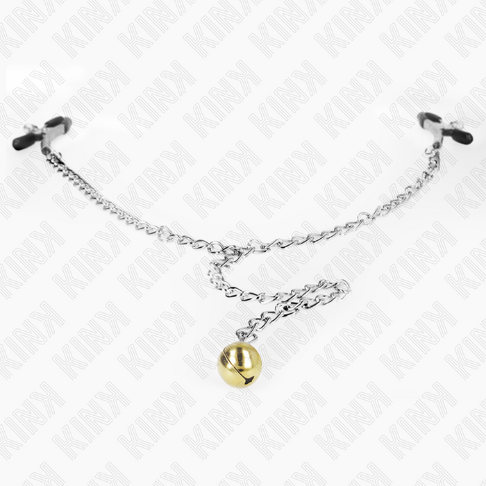 Kink - Pinzas Para Pezones Con Campana Dorado Y Cadena 30 Cm