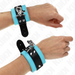 Kink - Muñequeras Con Cierre Premium Negro / Azul Ajustable 21-28 Cm X 5.5 Cm