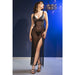 Chilirose - Cr 4723 Babydoll Largo & Tanga Negro Xl