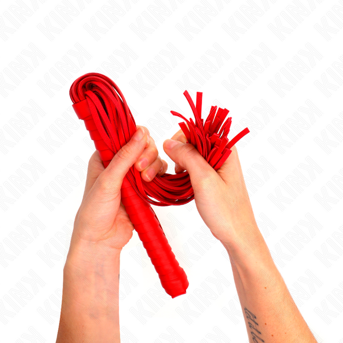 Kink - Látigo Con Mango Texturizado Rojo 48.5 Cm