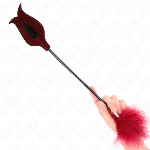 Kink - Plumas Para Cosquillas Con Paleta Forma De Rosa 38 Cm