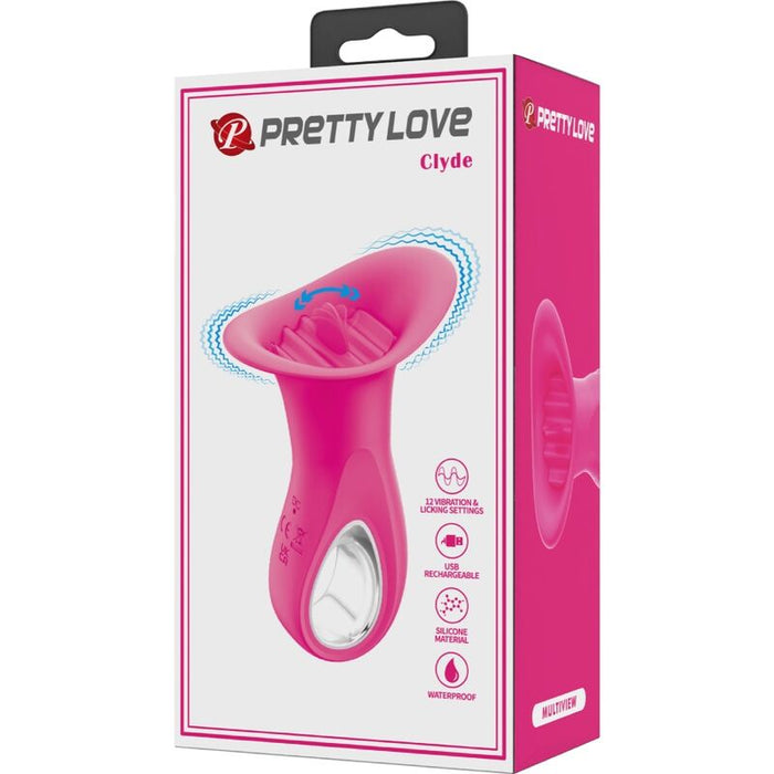 Pretty Love - Clyde Vibrador Oral Lengua Vibradora 12 Vibraciones Rosa
