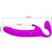 Pretty Love - Zanini Dildo Strap-on Sin Arnés 10 Vibraciones Morado