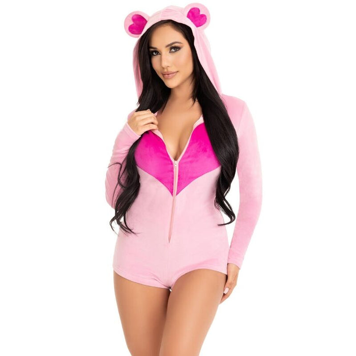 Leg Avenue - Body Osito Terciopelo Rosa M