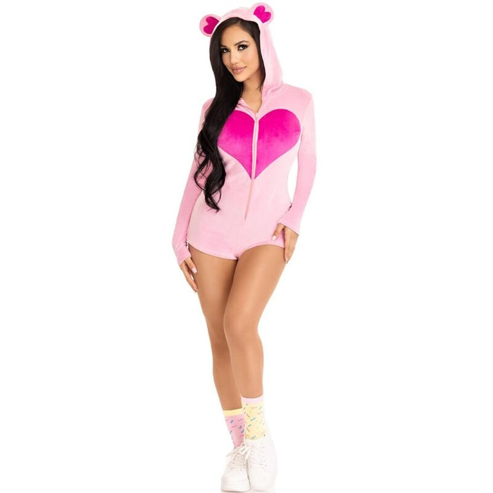 Leg Avenue - Body Osito Terciopelo Rosa M