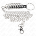 Kink - 7 Anillos Pene Metal 3.8 Cm A 5 Cm Conectados Con Polipiel Y Cadena Metal 100 Cm