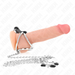 Kink - Anillo Pene Triple Metal Cromado 3 Cm A 4.5 Cm Con Cadena Metal 26 Cm Y Pinzas Para Pezones