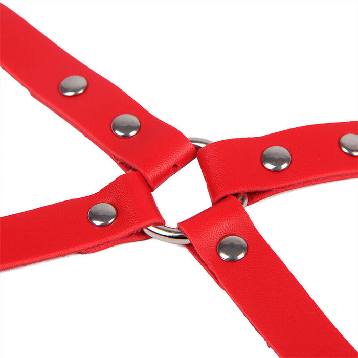 Subblime - 953706 Esposas Con Cinturón Bondage Rojo Talla Única