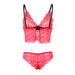 Subblime - 953904 Set 3 Piezas Encaje Y Saten Rojo L/xl