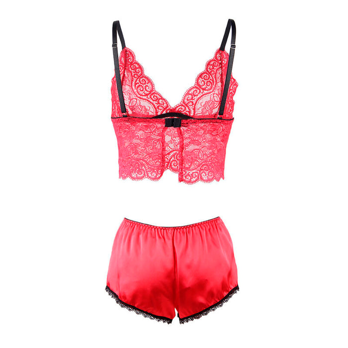 Subblime - 953904 Set 3 Piezas Encaje Y Saten Rojo L/xl