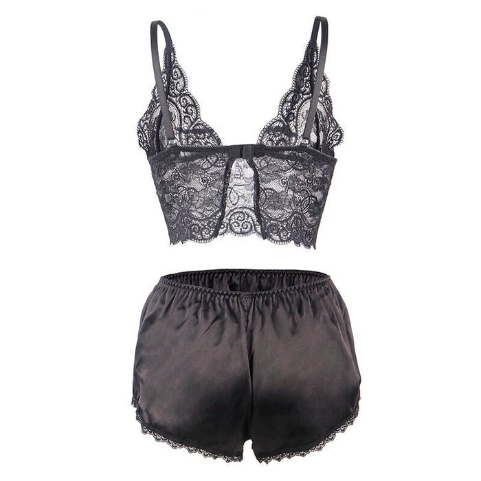 Subblime - 953911 Set 3 Piezas Encaje Y Saten Negro S/m