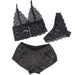 Subblime - 953911 Set 3 Piezas Encaje Y Saten Negro S/m