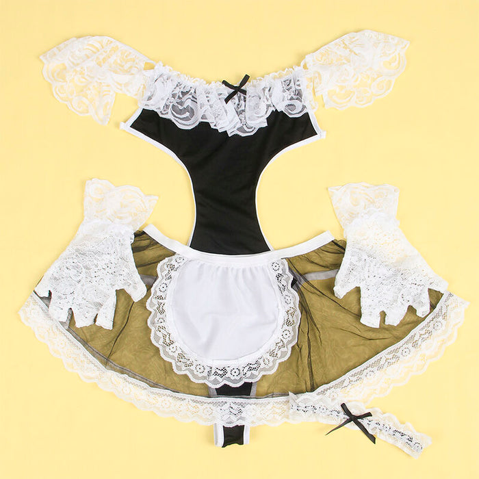 Subblime - 954314 Disfraz De Criada Sexy Negro/Blanco L/Xl