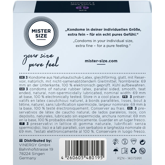 Mister Size - Preservativos Talla Xxxl 69 Mm (3 Unidades)