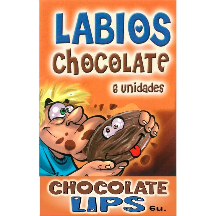 Caja Comic Forma Vagina Chocolate Negro 6 Unidades