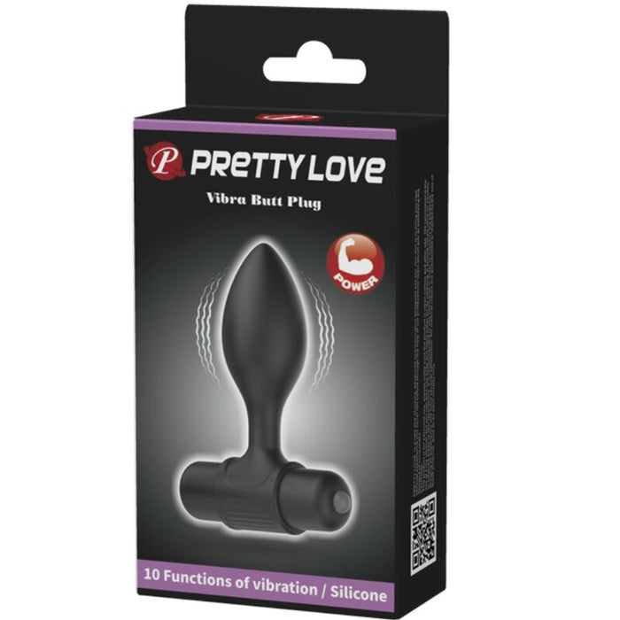 Pretty Love - Vibra Butt Plug Anal 10 Vibraciones Negro