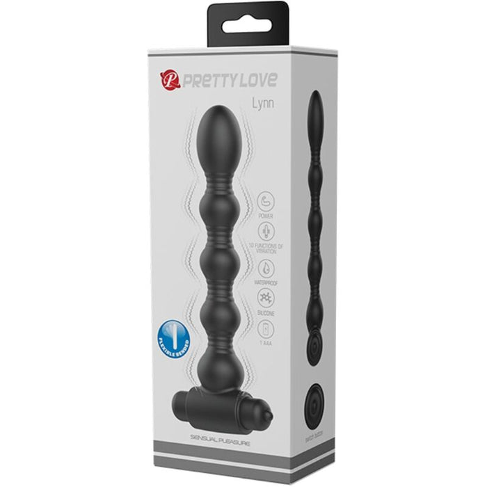 Pretty Love - Lynn Plug Anal Silicona 10 Vibraciones Negro