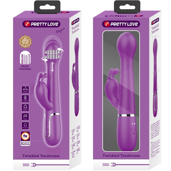 Pretty Love - Dejon Vibrador Rabbit Multifunción 3 En 1 Morado