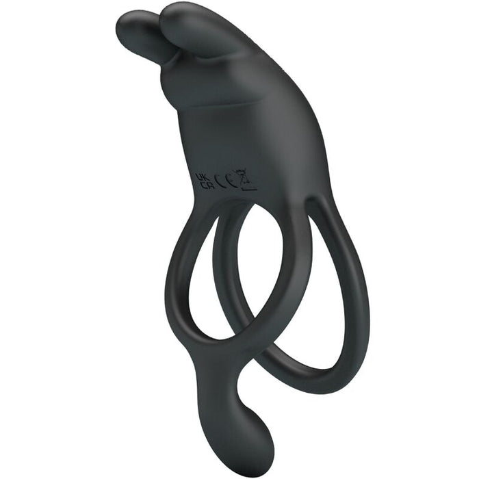 Pretty Love - Seth Doble Anillo Vibrador Rabbit 7 Vibraciones Negro