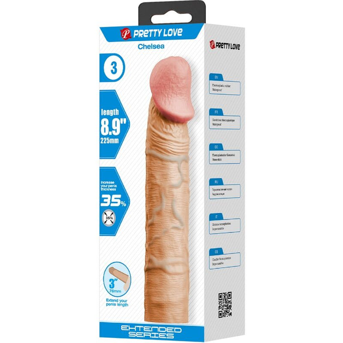 Pretty Love - Chelsea Funda Pene Con Extensión De 7.6 Cm Natural
