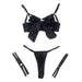 Subblime - 955199 Set Sujetador Con Lazo Negro Ajustable S/m
