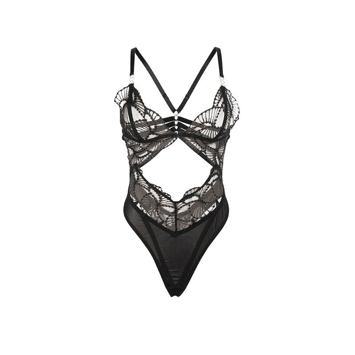 Subblime - 955212 Body Transparente Con Encaje Hueco Negro S/m