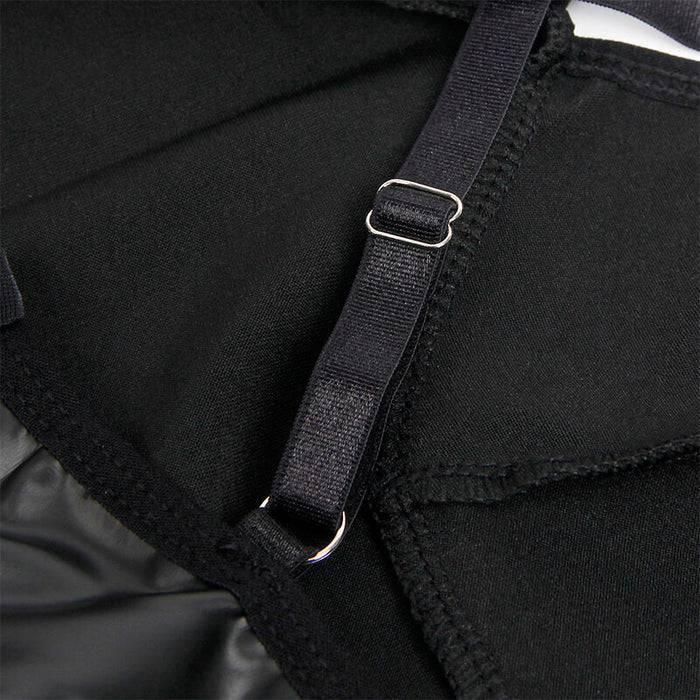 Subblime - 955373 Vestido Con Tirantes De Cuero Negro S/M