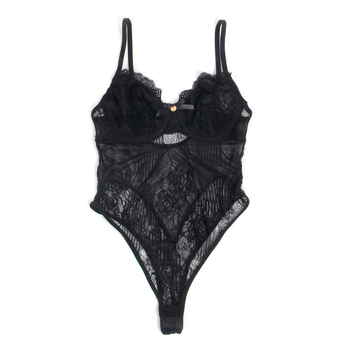 Subblime - 955625 Body De Encaje Con Cierre Inferior Negro L/Xl