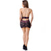 Livco Corsetti Fashion - Leisa Lc 20201 Camiseta + Tanga Con Encaje Negro S/m