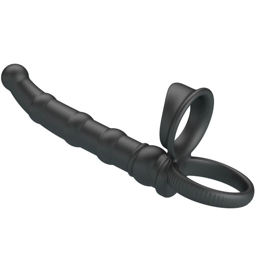 Pretty Love - Tatum Anillo Vibrador Pene Con Plug 10 Vibraciones Negro