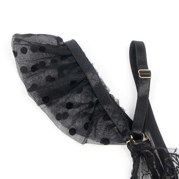 Subblime - 957490 Conjunto Sujetador Y Liga De Encaje Negro L/Xl