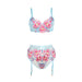 Subblime - 957643 Conjunto Sujetador Y Liguero Con Bordados De Flores Rosas S/m