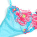 Subblime - 957643 Conjunto Sujetador Y Liguero Con Bordados De Flores Rosas S/m