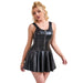 Subblime - 957674 Vestido De Cuero Con Cremallera De Corazón Negro L/xl