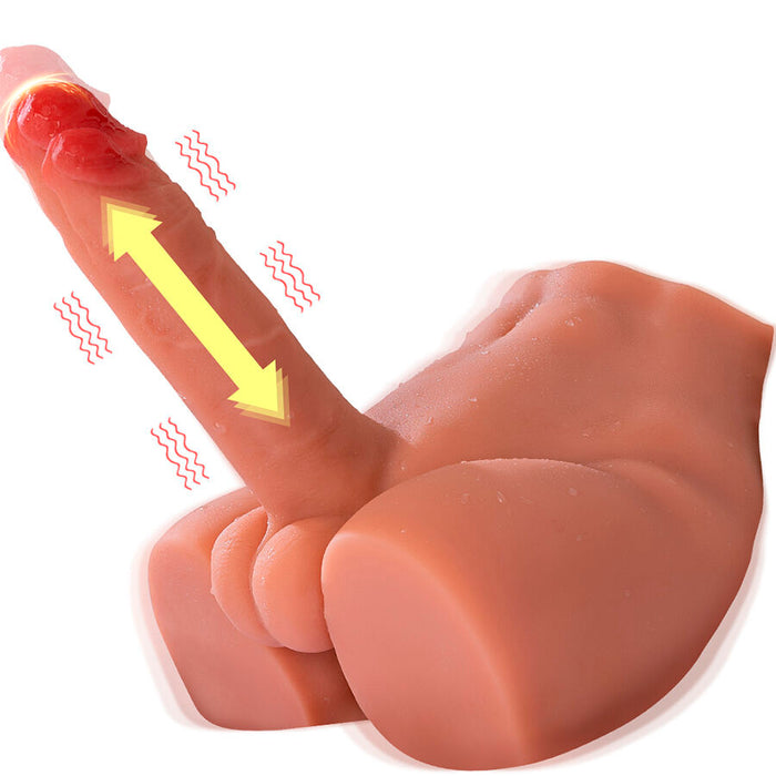 Xise - Peel Dildo Ass Masturbador Dildo Realístico Posición Frontal Con Thrusting 17,5 Cm
