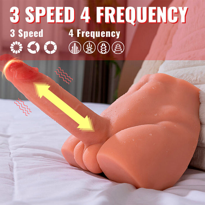 Xise - Peel Dildo Ass Masturbador Dildo Realístico Posición Frontal Con Thrusting 17,5 Cm
