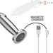 Intense - Plug Anal 10 Vibraciones Metal En Forma De Dildo Con Control Remoto M
