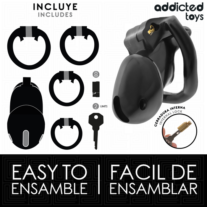 Addicted Toys Locked - Mindnight Cell Jaula Para Pene Talla S 4.8 Cm