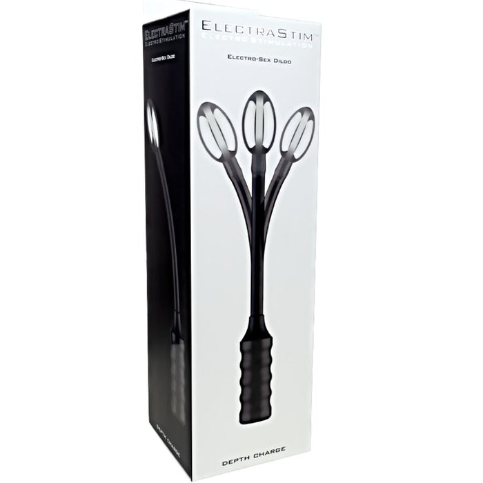 Electrastim Depth Charge Flexible Electro Probe Masajeador De Próstata Negro Metal, Silicio 1 Pieza(S)
